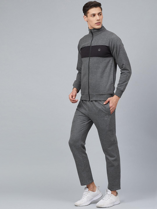 Men grey Black Winter Tracksuit