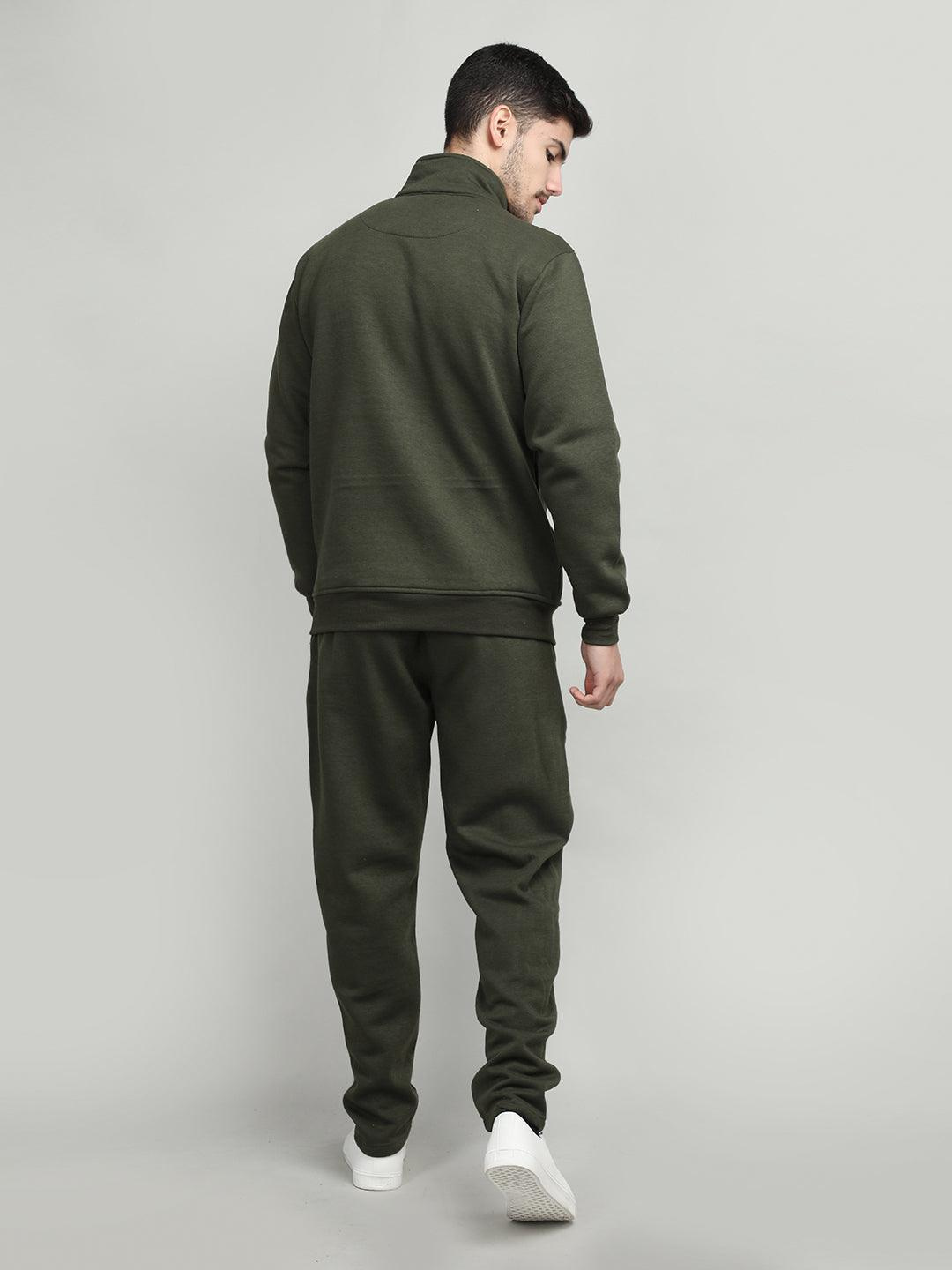 Black Centre Panel Zipper Tracksuit